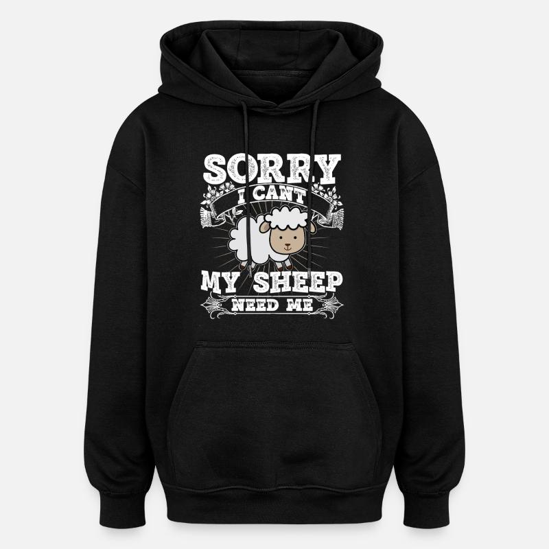 Shepherd Shepherd Shepherd Farmer Herd Sheep - Oversized Unisex Hoodie - black