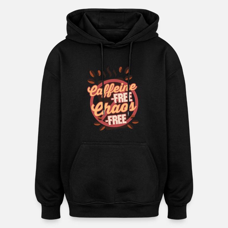 Kaffeeentzug Koffeinfrei Ex-Kaffeetrinker - Oversized Unisex Hoodie - Schwarz