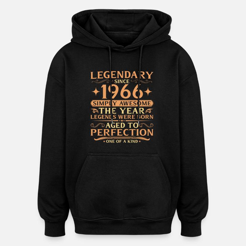 60e anniversaire de Legends 1966 - Sweat à capuche oversize unisexe - noir