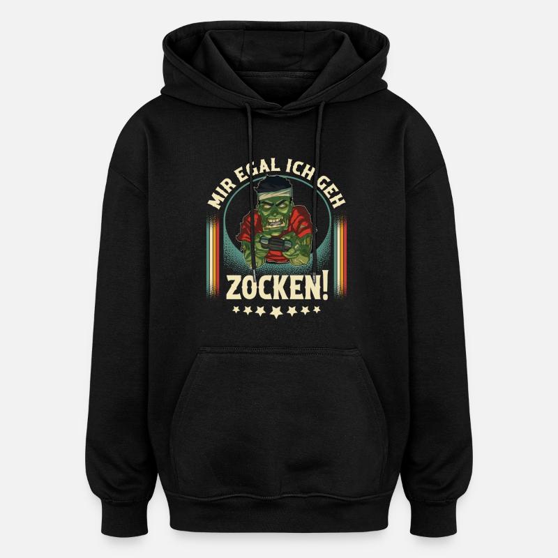 Zombie de jeu - Sweat à capuche oversize unisexe - noir