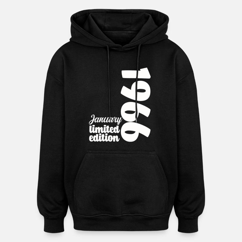 Anniversaire Janvier 1966 Limited Edition Cadeau - Sweat à capuche oversize unisexe - noir