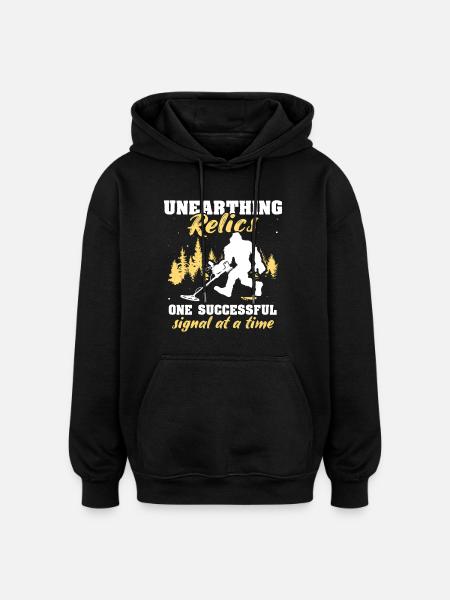 Dirt Fishing Big Foot - Oversized Unisex Hoodie - black