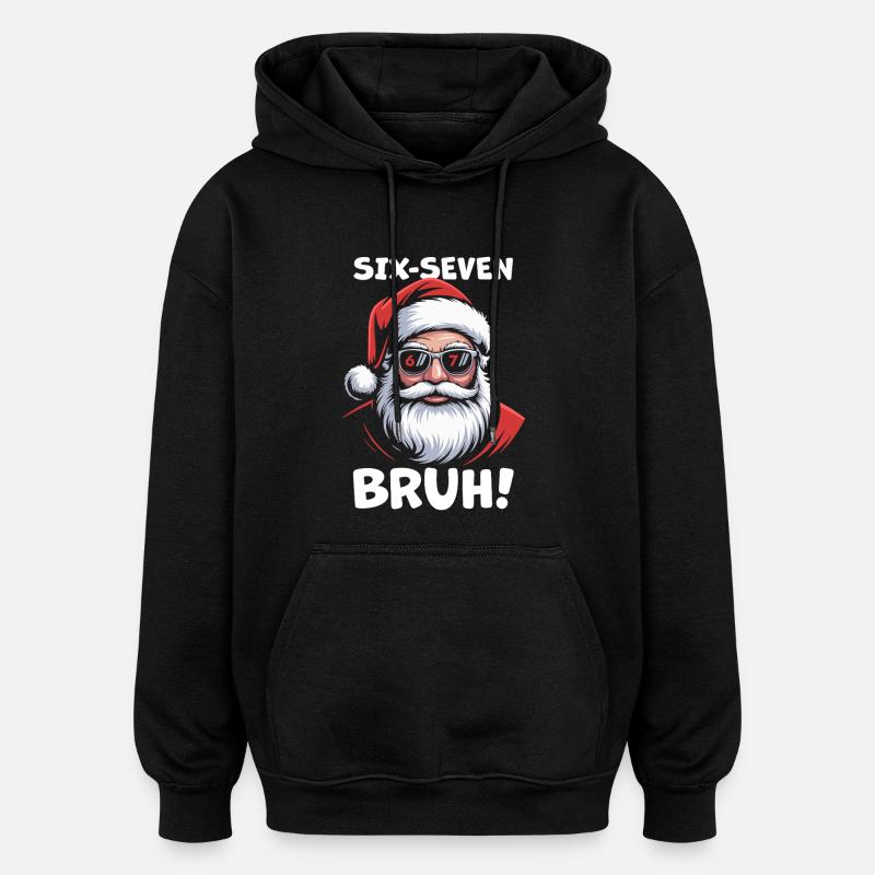 Père Noël Six Sept - Sweat à capuche oversize unisexe - noir