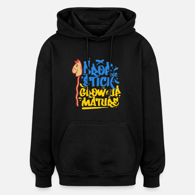 Anti-cavalage Hobby Drop The Stick - Sweat à capuche oversize unisexe - noir