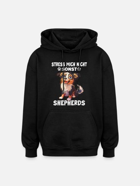 Australian Shepherd Gassi T Hundehalter Geschenk - Oversized Unisex Hoodie - Schwarz