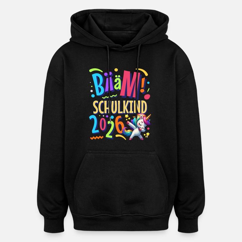 Bääm Schulkind 2026 - Oversized Unisex Hoodie - Schwarz