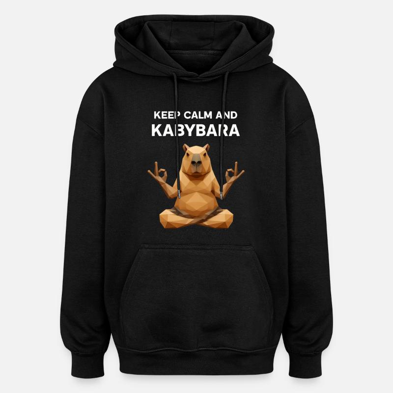 Reste calme Kabybara - Sweat à capuche oversize unisexe - noir