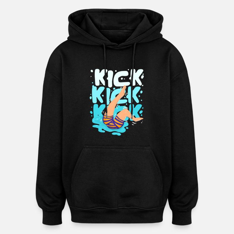 Moniteur de natation - Sweat à capuche oversize unisexe - noir