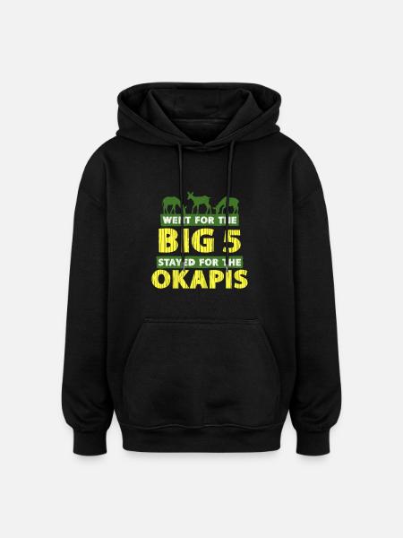 Okapi Animal - Oversized Unisex Hoodie - black