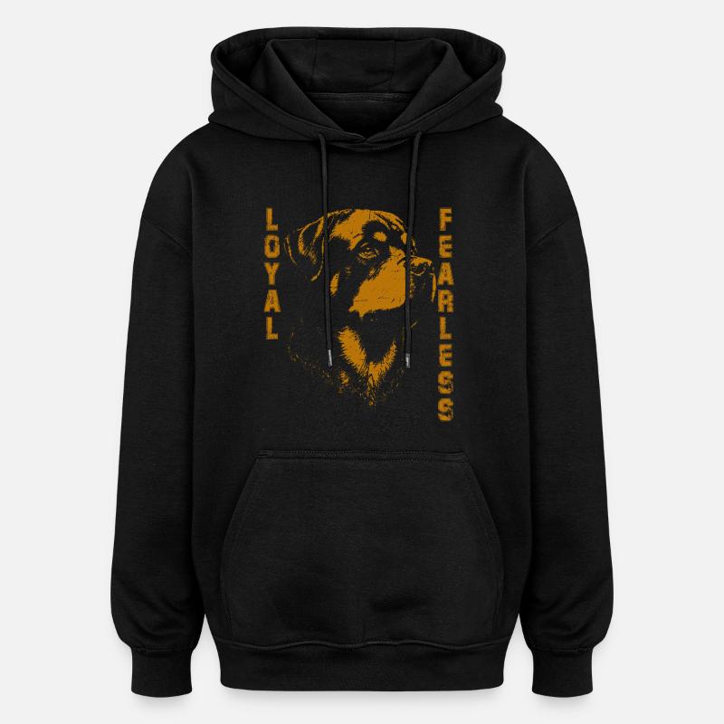 Rottweiler design stylé - Sweat à capuche oversize unisexe - noir