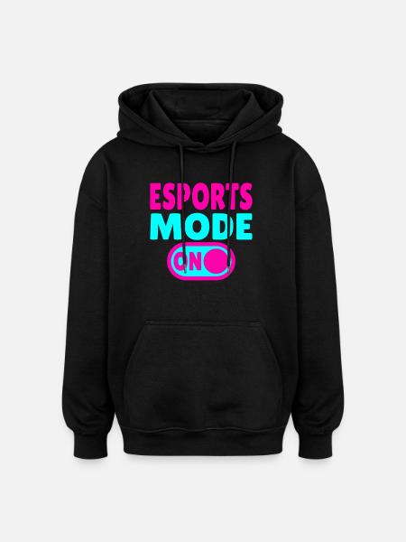 Esports Mode ON – Gaming - Oversized Unisex Hoodie - black