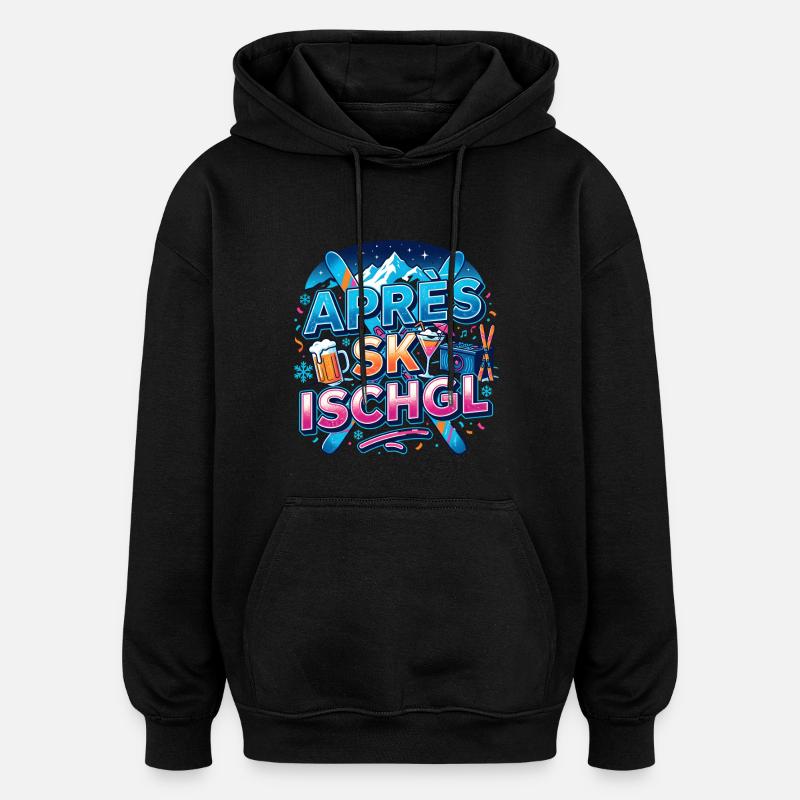 Ischgl Après Ski Party - Sweat à capuche oversize unisexe - noir