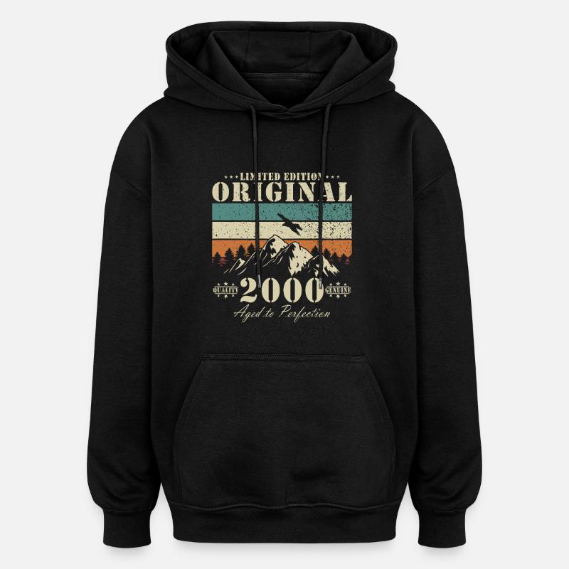 Original limité 2000 – Art mature - Sweat à capuche oversize unisexe - noir
