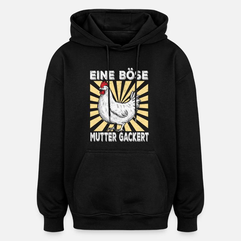 An evil mother cackles - Oversized Unisex Hoodie - black