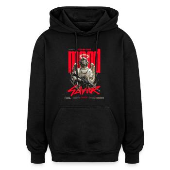 Arch angel Savior - Oversized Unisex Hoodie - Schwarz - Vorne - Noah (186cm)