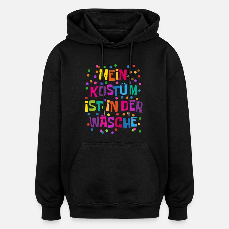 Shrovetide - Carnaval - Remplacement de costume - Expression - Sweat à capuche oversize unisexe - noir