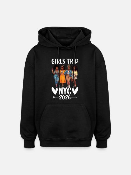 NYC Girls Trip 2026 - Oversized Unisex Hoodie - black