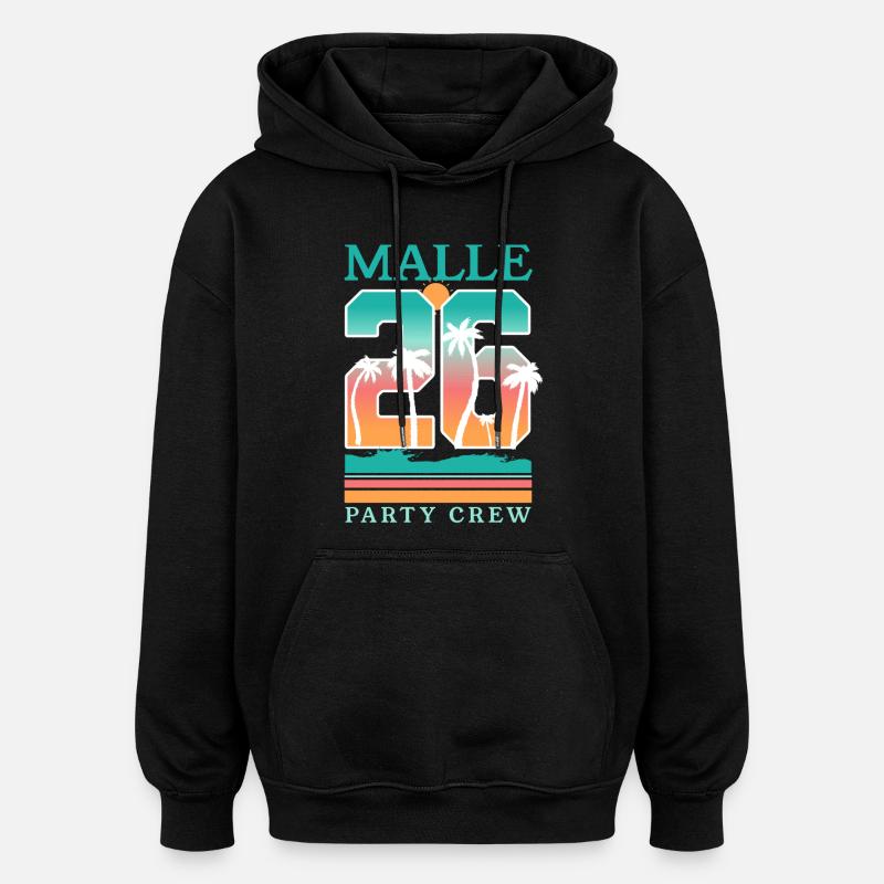Malle 2026 Majorque - Sweat à capuche oversize unisexe - noir