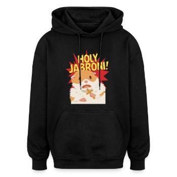 Holy Jabroni - Oversized Unisex Hoodie - black - Front - Noah (186cm)
