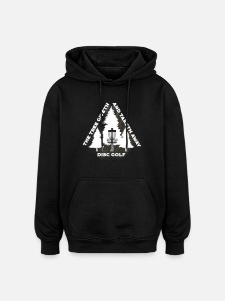 Disc Golf The Tree Giveth And Taketh Away - Oversized Unisex Hoodie - black