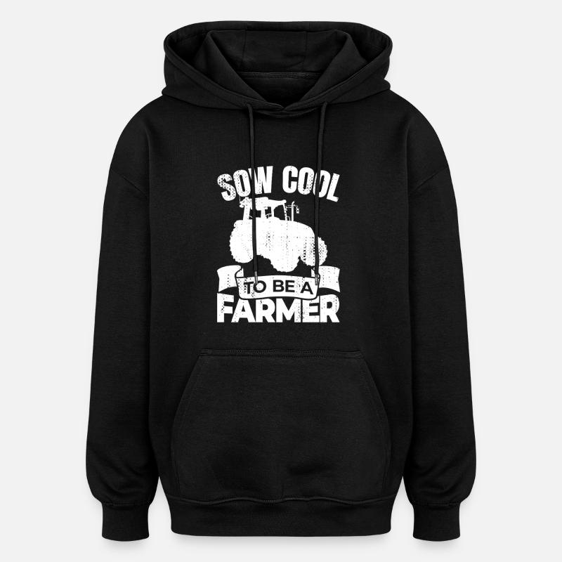 So Cool ein Bauer zu sein - Oversized Unisex Hoodie - Schwarz