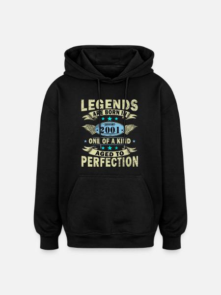 25e anniversaire Original janvier 2001 - Sweat à capuche oversize unisexe - noir