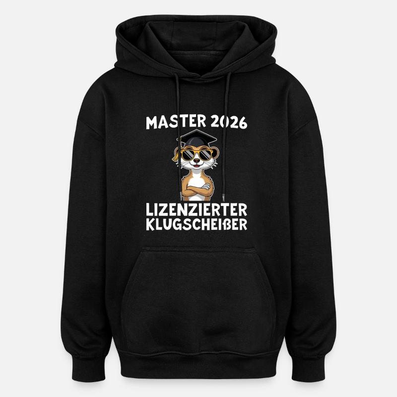 Abschlussprüfung 2026 Mastertitel Geschenkidee - Oversized Unisex Hoodie - Schwarz