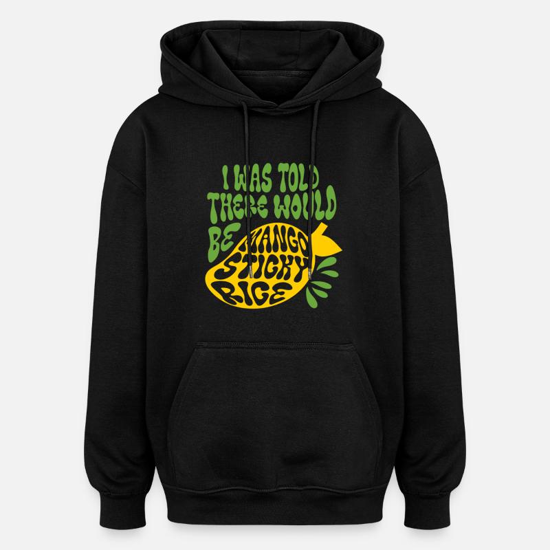 Riz gluant à la mangue - Sweat à capuche oversize unisexe - noir