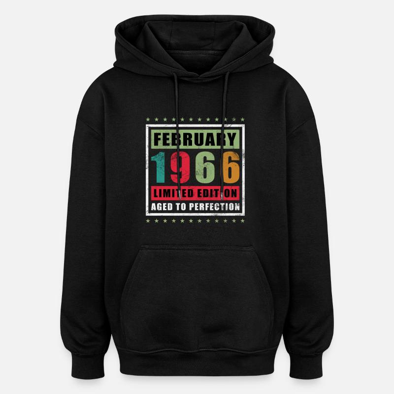 Février 1966 - Février 1966 Don - Sweat à capuche oversize unisexe - noir