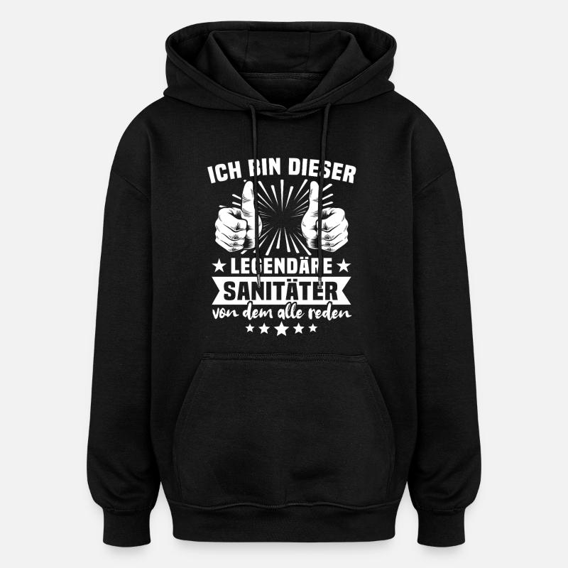 Légende des ambulanciers - Sweat à capuche oversize unisexe - noir