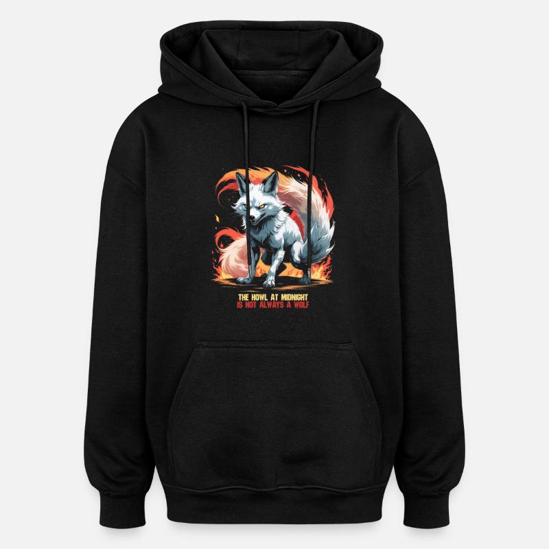 Kitsune Mythological Creatures - Oversized Unisex Hoodie - black