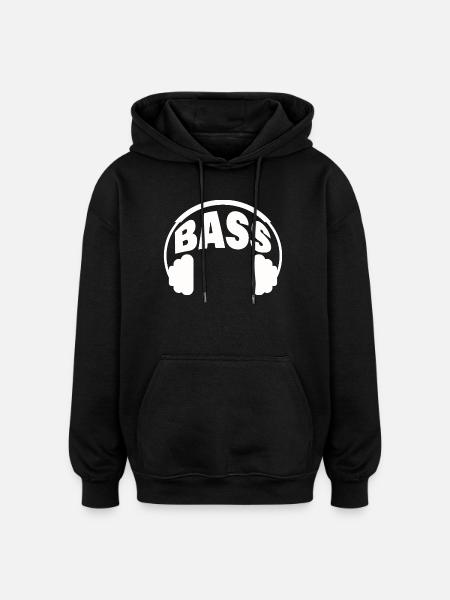 Basse - Sweat à capuche oversize unisexe - noir