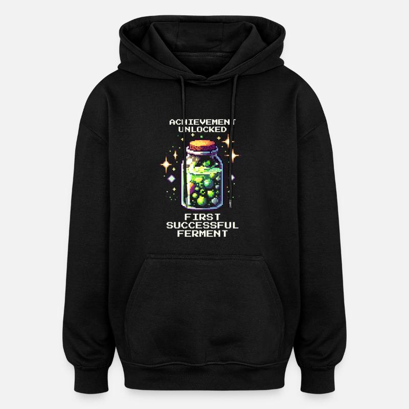 Fermentation réussie | Fermentation et stockage - Sweat à capuche oversize unisexe - noir