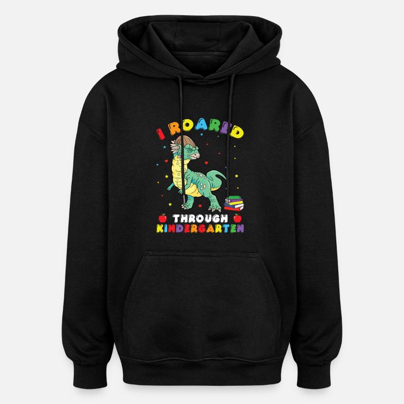 Costume de maternelle Costume de dinosaure - Sweat à capuche oversize unisexe - noir