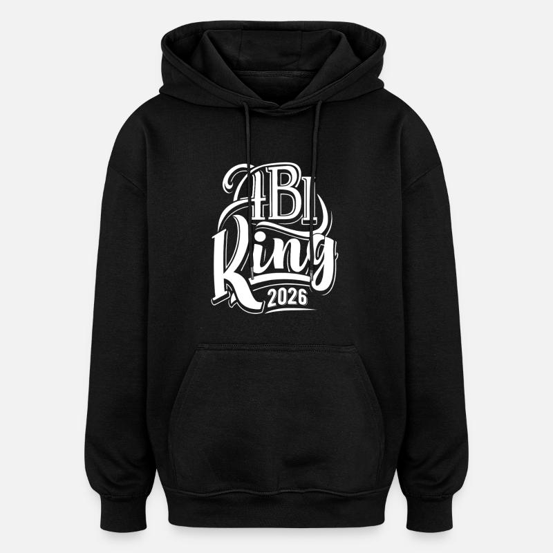 Abi King 2026 - Abitur - Spruch - Sweat à capuche oversize unisexe - noir