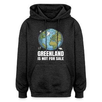 Greenland Is Not For Sale - Oversized Unisex Hoodie - Anthrazit - Vorne - Noah (186cm)