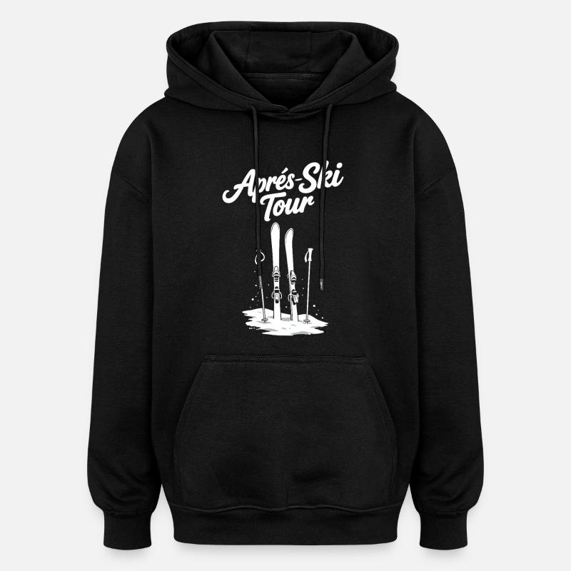 Groupe vacances d’hiver après ski ski - Sweat à capuche oversize unisexe - noir