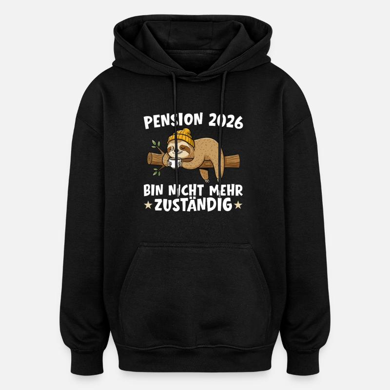 Pension 2026 Paresse Non responsable - Sweat à capuche oversize unisexe - noir