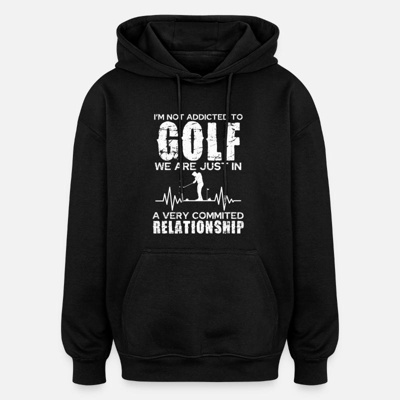Relation golfeuse : passion engagée - Sweat à capuche oversize unisexe - noir