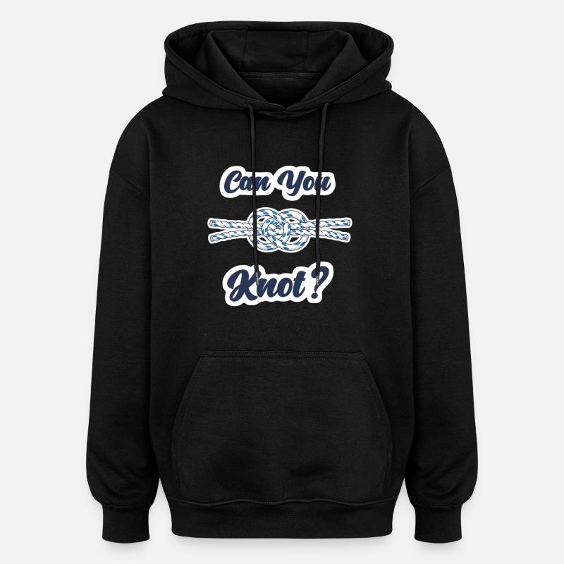 Funny Knot Sailor Design - Oversized Unisex Hoodie - black
