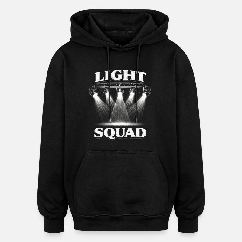 Lichttechniker Beleuchtungstechniker Light Squad - Oversized Unisex Hoodie - Schwarz
