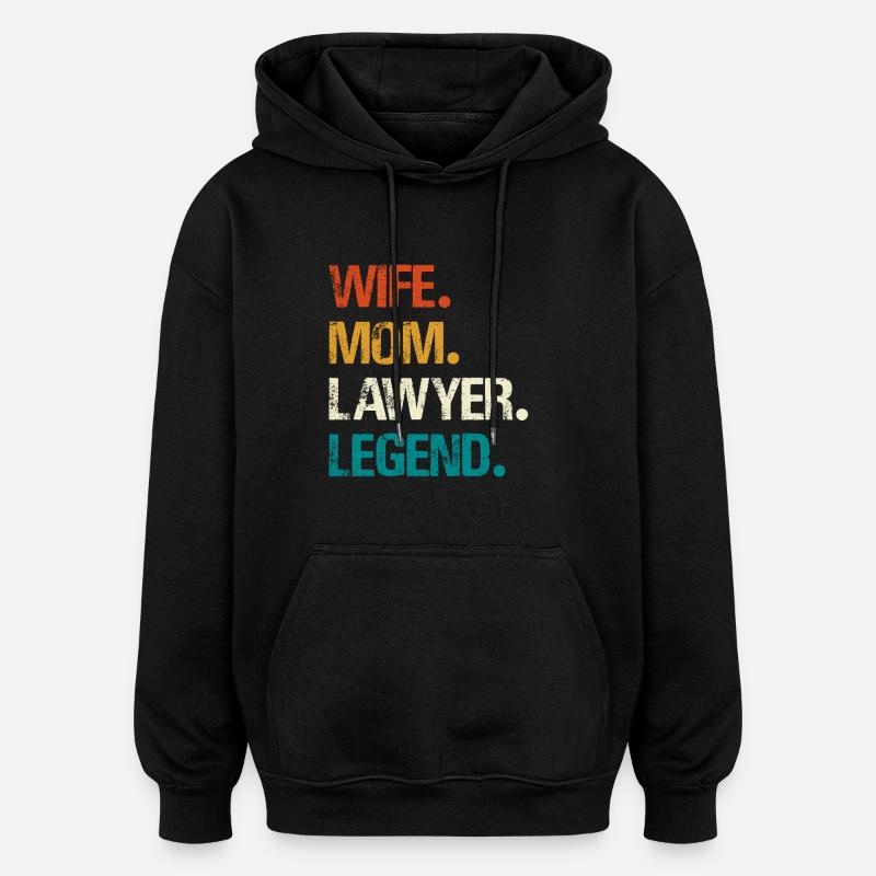 Épouse Mère Avocate Légende - Sweat à capuche oversize unisexe - noir