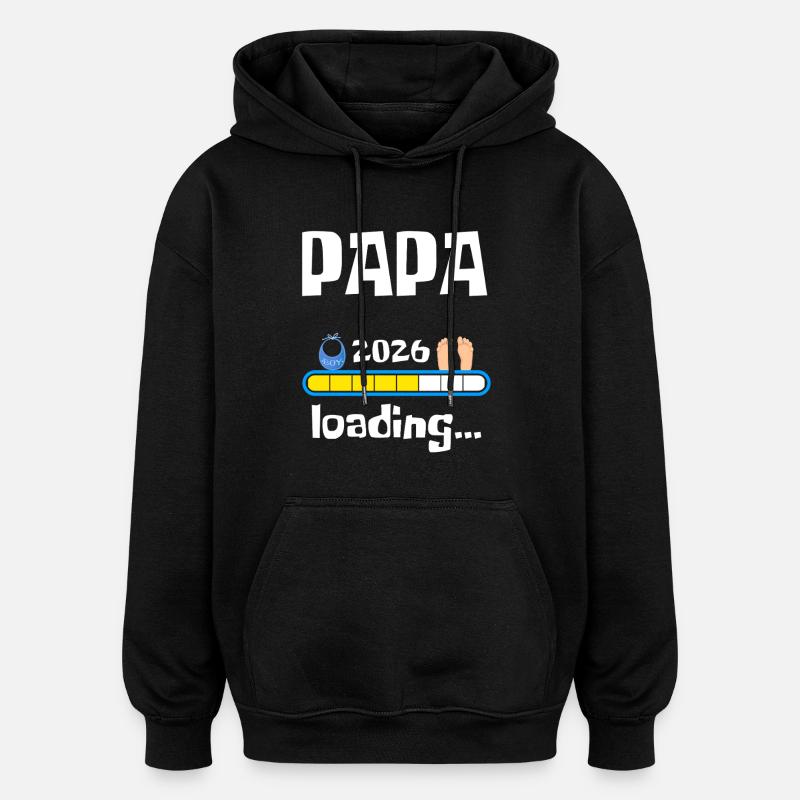 Papa 2026 Loading - Oversized Unisex Hoodie - Schwarz