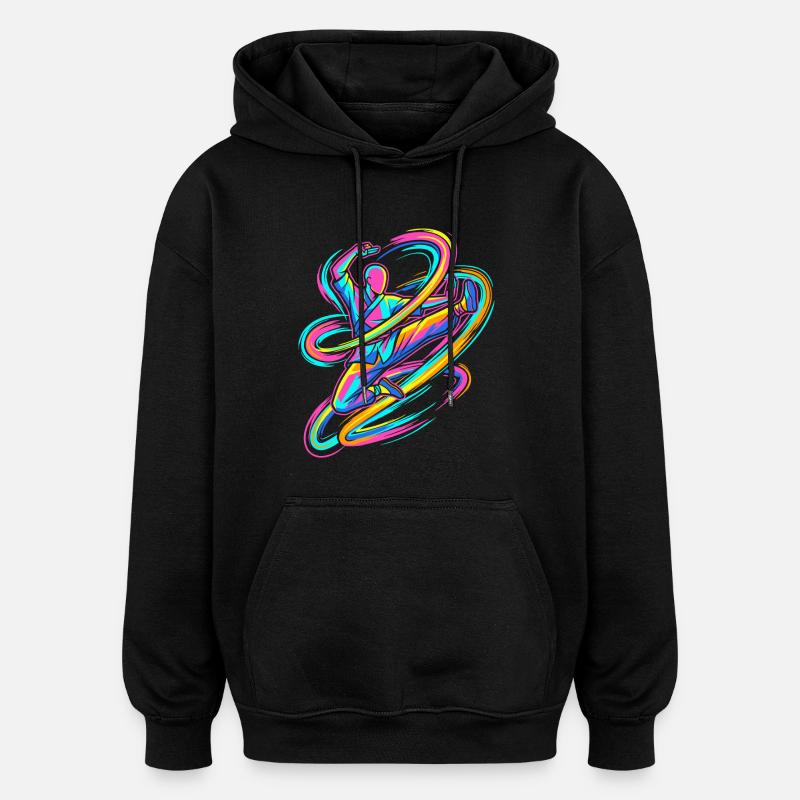 karaté - Sweat à capuche oversize unisexe - noir