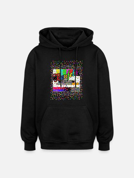 Konfetti Störung Testbild Kostüm Karneval - Oversized Unisex Hoodie - Schwarz