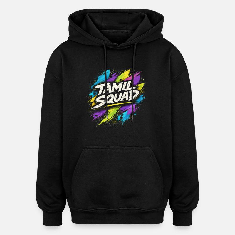 Tamil Squad Tamilisch Sri Lanka - Oversized Unisex Hoodie - black
