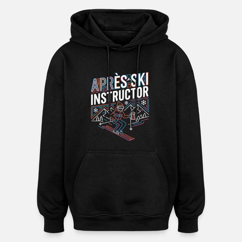 APRrès Ski Instructor - Oversized Unisex Hoodie - black