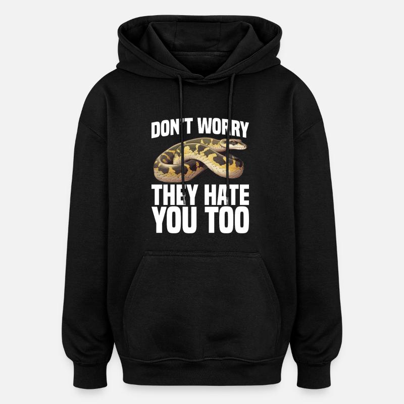 Python-Besitzer Schlangenterrarium, Reptilienhaut Burmesischer - Oversized Unisex Hoodie - Schwarz