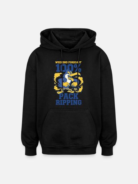 Wochenend-Vorhersage-Pack-Ripping-Karten-Sammler - Oversized Unisex Hoodie - Schwarz