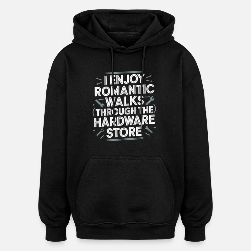 Romantic workshop walks - Oversized Unisex Hoodie - black